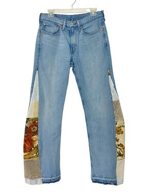 Levis Custom Jeans Waist 29 Womens Size 8 Medium Levi’s Patchwork Upcycled Denim